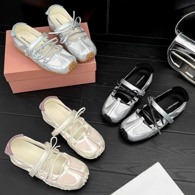 Увеличение высоты на 5 см для женских туфелек Мэри Джейн ~Inside height increase of 5cm Mary Jane women's shoes 2025 summer new casual sports shoes ballet shoes trend