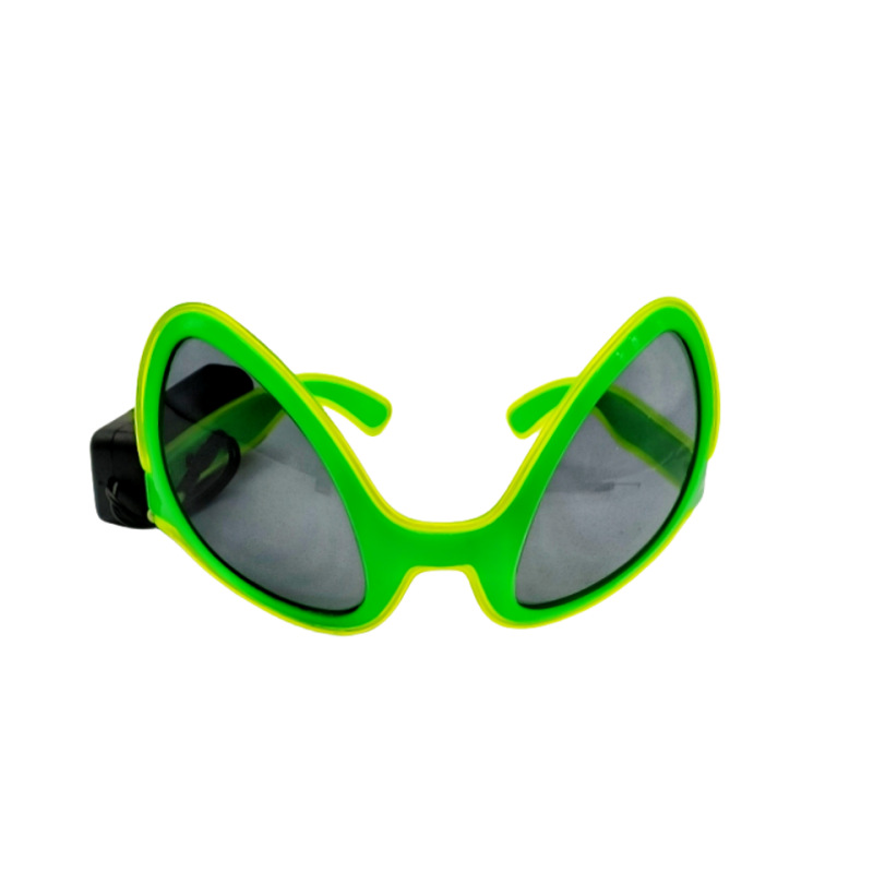 Ventas transfronterizas de gafas de luz alienígena LED fiesta props Halloween gafas de sol extrañas modelado de moda