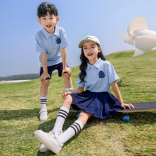 幼儿园园服夏装2024新款小学生一年级校服套装学院风儿童短袖班服