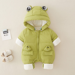 Baby winter clothes baby winter down jacket jumpsuit white duck down romper newborn outing clothes thickened