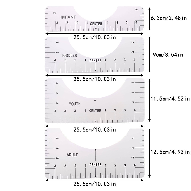 Diseño de prendas de vestir acrílico 90 ° regla de costura de tela de corte de tela doble regla de patrón de tela de corte