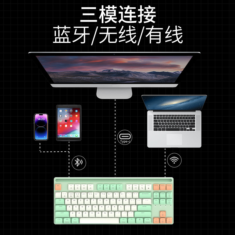 赛技 Mac, mechanical keyboard, tablet green laptop, 4G, bluetooth