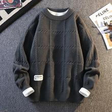 男士毛衣2025新款秋冬装圆领针织衫韩版宽松内搭高级感打底毛线衫