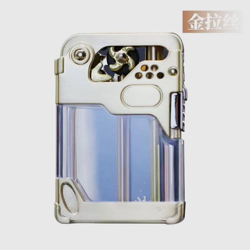 ZORRO佐罗煤油打火机透明油仓赛博机甲风火轮弹射点火高颜值火机|undefined
