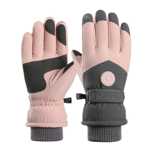 Ski gloves for women, warm in winter, outdoor riding in autumn and winter, waterproof, windproof and cold-proof, same style for men and women