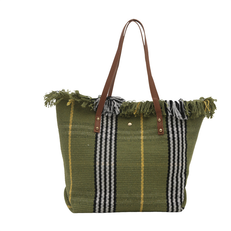 Bolsa de tejido de bordilla de tejido para mujeres 2024 nuevo nicho de diseño de moda bolsa de moda bolsa de gran capacidad de personalidad bolso de hombro