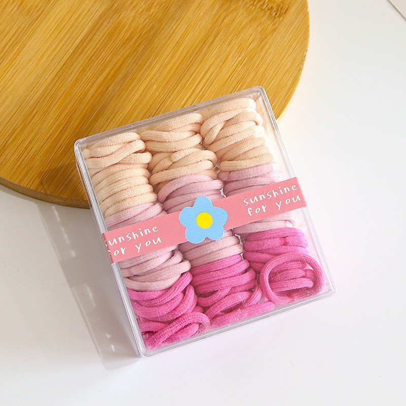 Banda de goma para niños en caja banda de cabello para niños banda de cabello para niñas banda de goma para niñas lazo de pelo para bebés no duele el pulgar del cabello