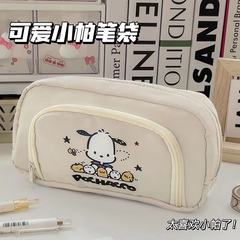 Pochacco Pen Bag Student Ins Style Large Capacity High-Quality Appearance Storage Bag Double Layer Canvas Stationery Bag