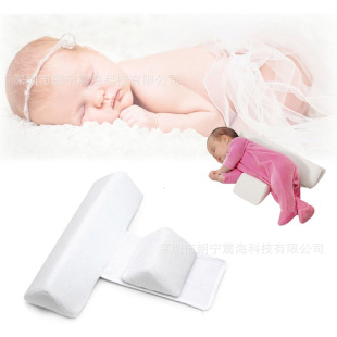 Baby Side Sleeper Wedge Baby Side Sleeping Pillow Stamped Pillow Removable and Washable Waist Protection Baby Pillow Anti-Spitting