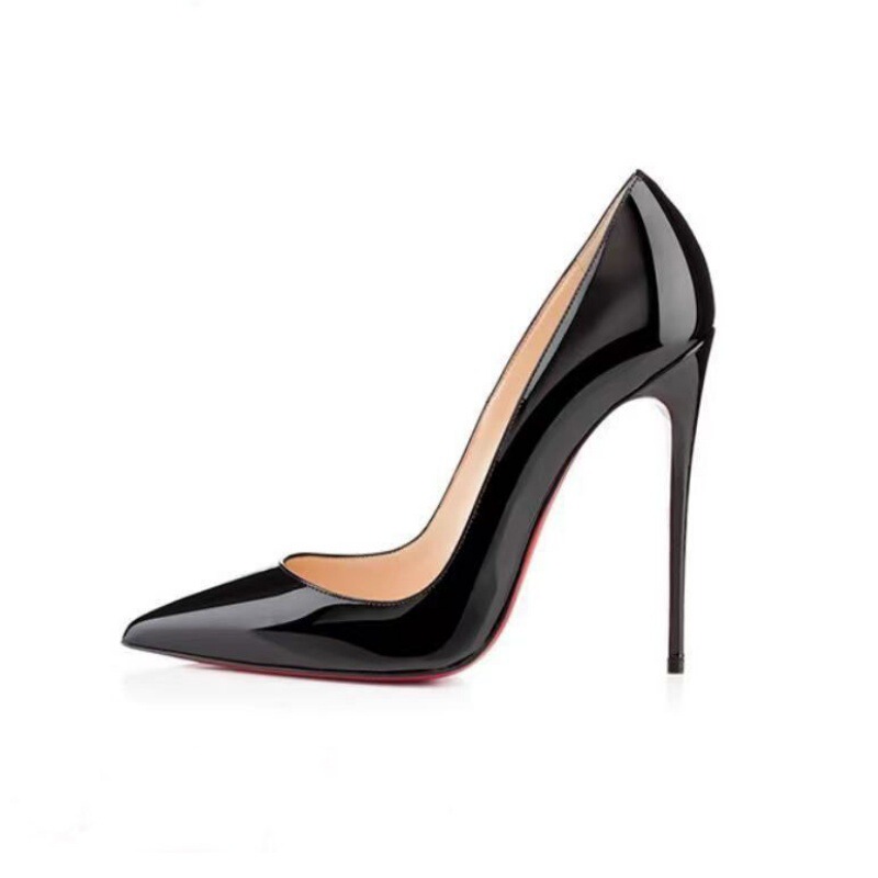 Internet Celebrity Influencer Specializes in Supplying European and American Cl Black Red-Soled Pointed-Toe 12cm High-Heeled Shoes, New Work Shoes, and Foreign Trade Women's Shoes Internet Celebrity Influencer Specializes in Supplying European and American Cl Black Red-Soled Pointed-Toe 12cm High-Heeled Shoes, New Work Shoes, and Foreign Trade Women's Shoes