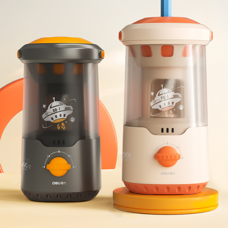 Deli gran calibre máquina de afilar lápiz eléctrico automático alumno de la escuela primaria afilador de lápiz agujero de lápiz cuchillo de lápiz