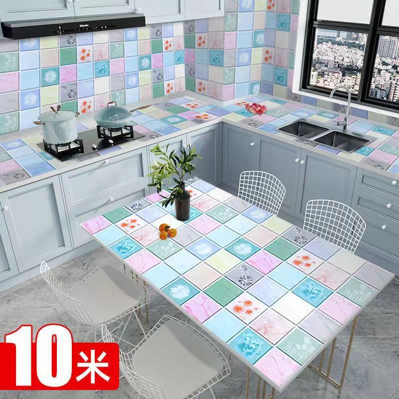 (두껍고 기름지지 않음) 인쇄 모델 - 꽃 - 10m 길이 * 60cm 폭 (배송