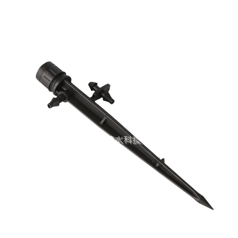 13 centímetros de rociador negro redondo completo de primavera ajustable para cerrar 360 grados de riego por goteo de árboles frutales en maceta