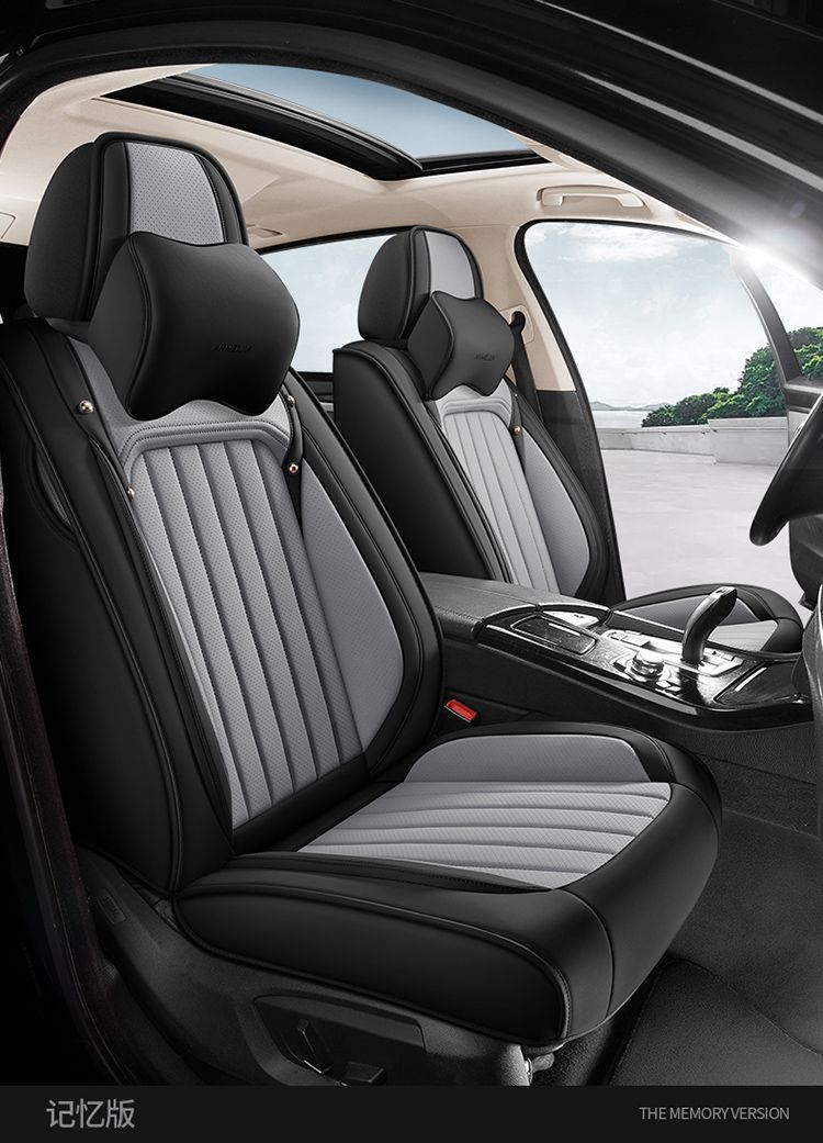 Fully Enclosed Car Seat Cushion, Summer Breathable and Wear-Resistant Nappa Leather, Five-Seater Car for Men and Women, Suitable for All Seasons
