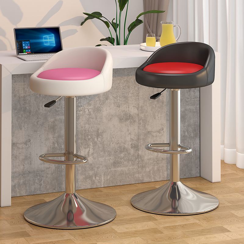 Wholesale bar chairs modern minimalist bar chairs cashier front desk backrest comfortable office chair home lifting high feet