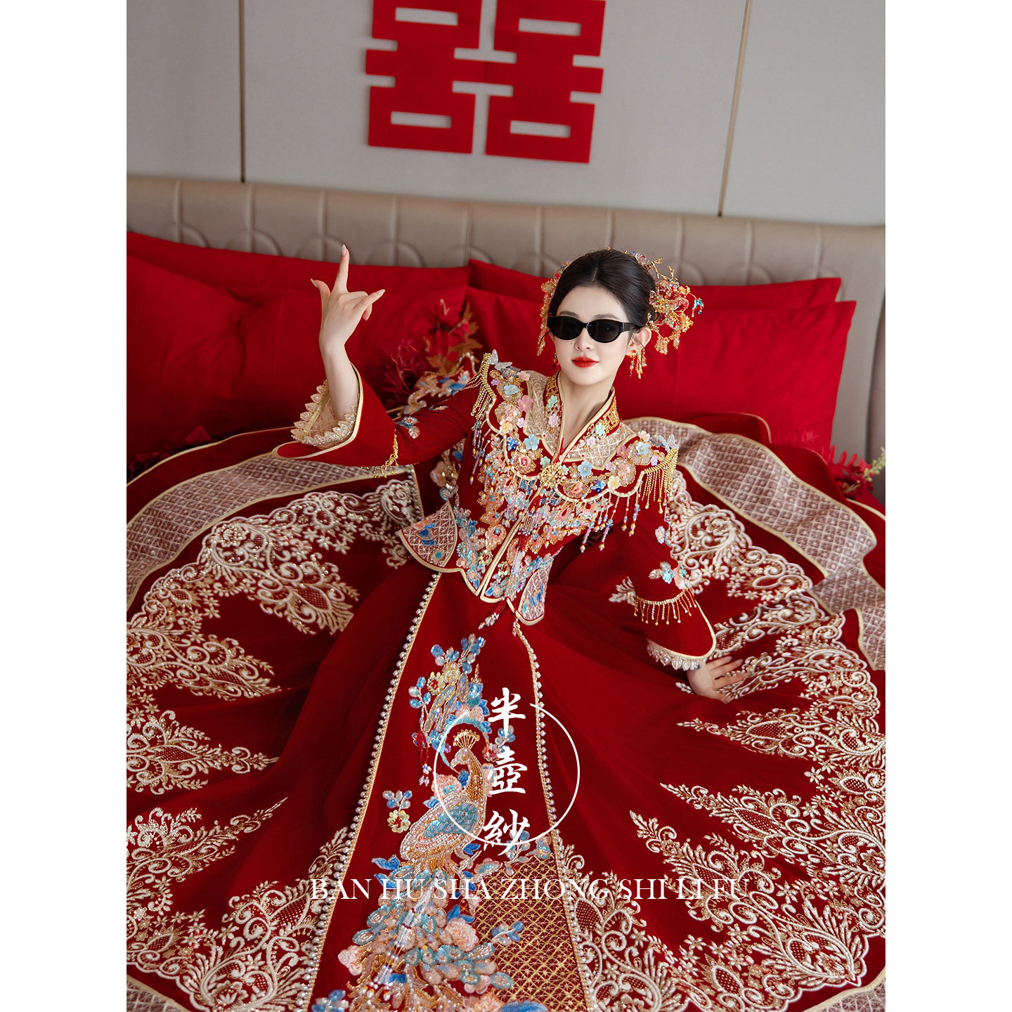 2025 New Chinese-Style Wedding Dress for the Bride, Wedding Attire, Xiuhe Suit, Dragon and Phoenix Gown, Toast Dress, Wedding Outfit