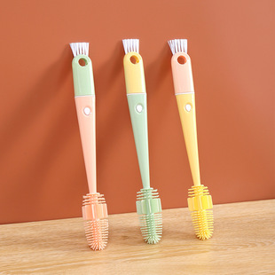 Factory Direct Sales Cup Brush Cleaning Cup Artifact No Dead Ends Tea Stain Removal Sponge Brush Multi-Functional Four-In-One Cup Brush
