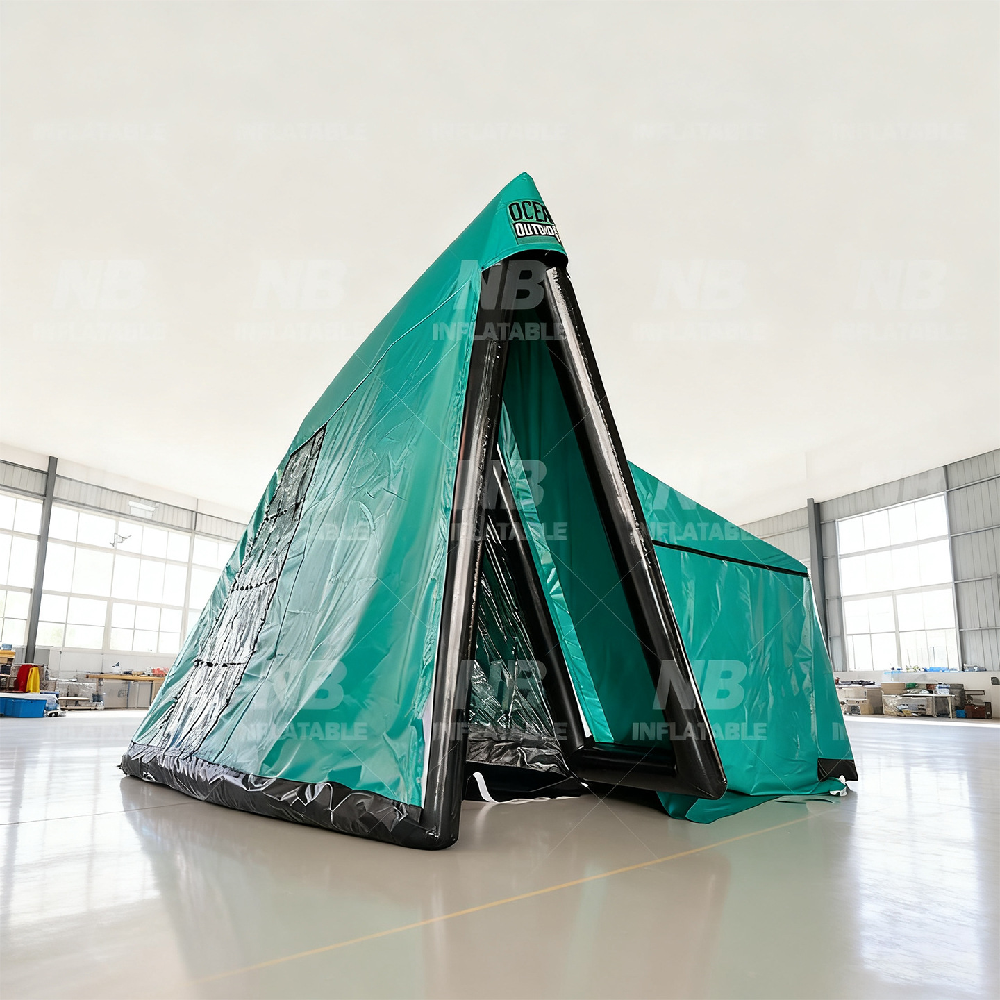 Camping al aire libre tienda de campaña inflable portátil ligera rápida inflable impermeable casa tipo cojín de aire camping montaña tienda de campaña