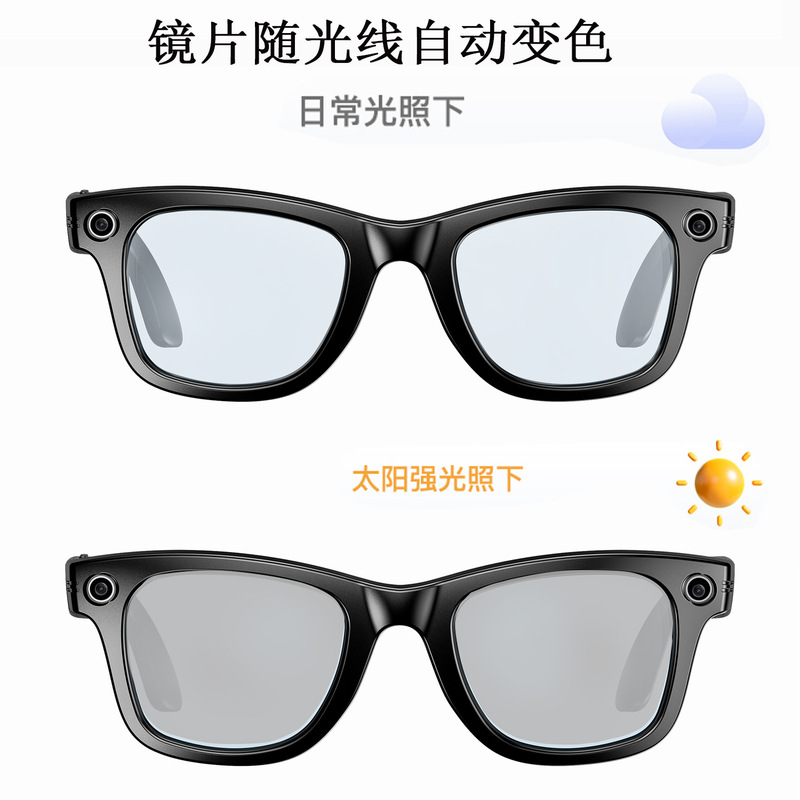 新款W610智能眼镜拍照识物摄像蓝牙音乐通话AI问答智能录像眼镜|undefined