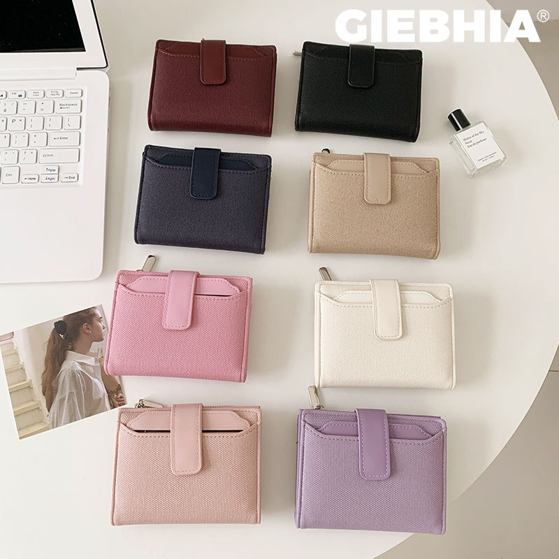 New Women's Wallet Short Solid Color Spring Women's High-Level Wallet Cross-Border Coin Purse Ins Wholesale for Women
