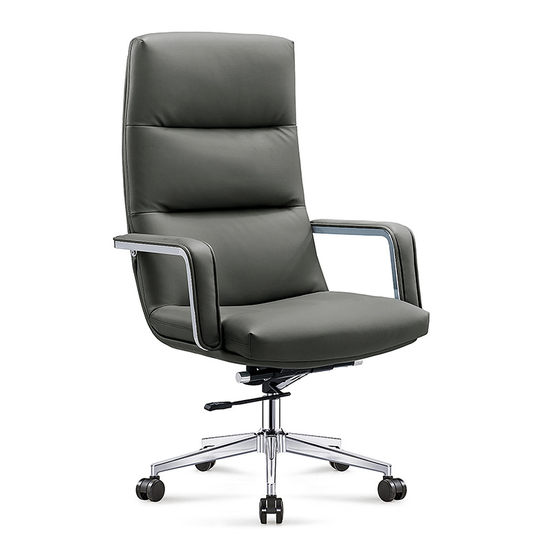 Silla ejecutiva ergonómica de oficina, tapizada en cuero, cómoda y duradera, ideal para escritorio o uso en casa