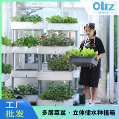メーカー直供欧林沢多層立体貯水栽培箱多層野菜鉢棚d206ベランダ庭野菜栽培