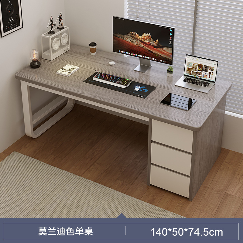 Escritorio para computadora de escritorio para oficina, escritorio simple y moderno con cajón, escritorio para el hogar, escritorio para el hogar, banco de trabajo