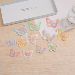 清新な網の糸の刺繍の蝶のアクセサリの部品の超仙の薄い紗のdiyの髪の髪の飾りの服の包みの装飾のアクセサリ