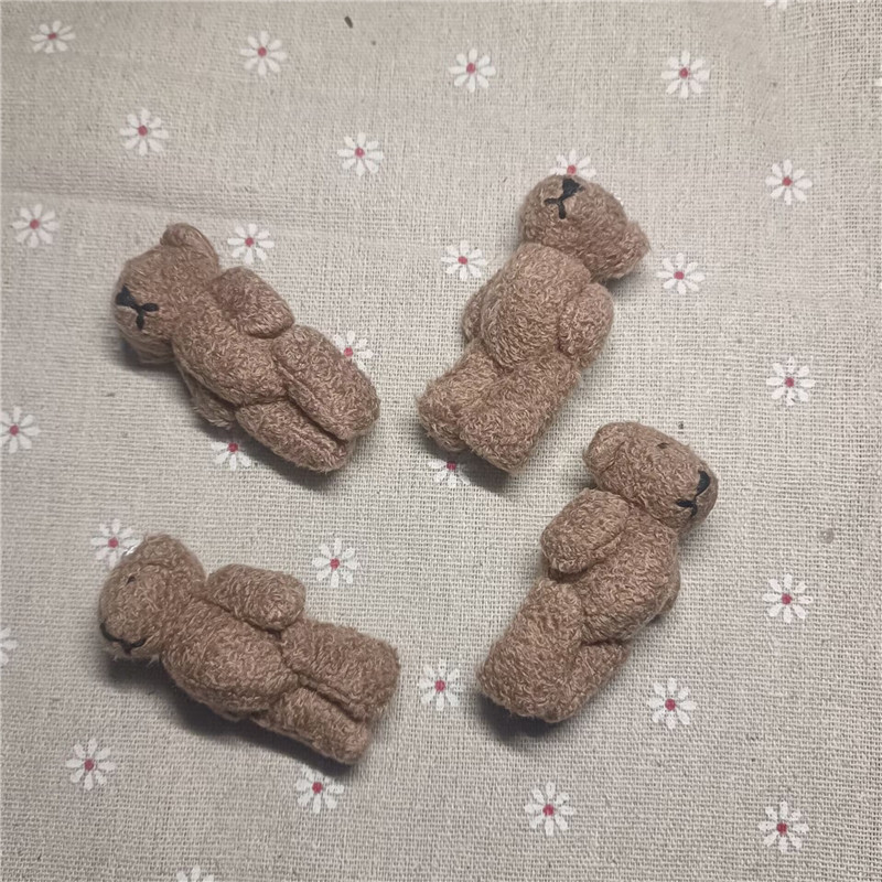 6cm 브라운 펄 벨벳 베어