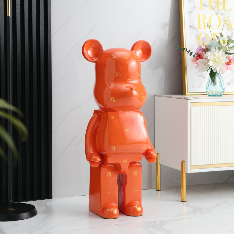 광택 있는 주황색 글자