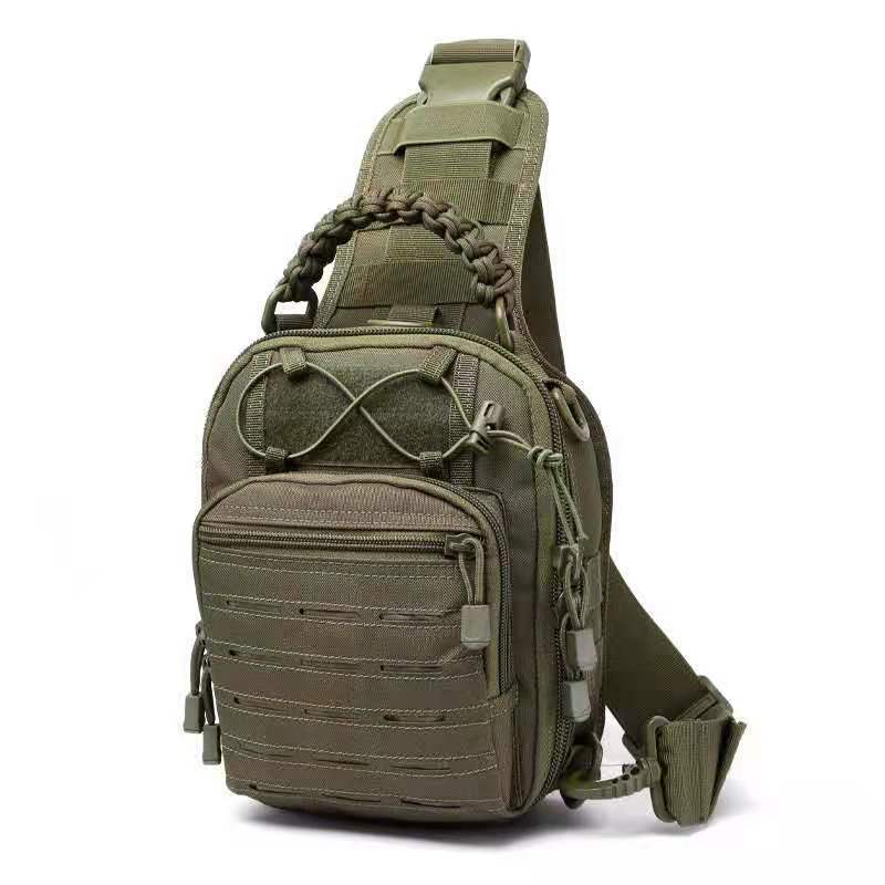 Bolso de pecho para hombre, camuflaje militar, material de tela Oxford resistente a desgarros, bolso táctico cruzado para ciclismo, estilo táctico duradero