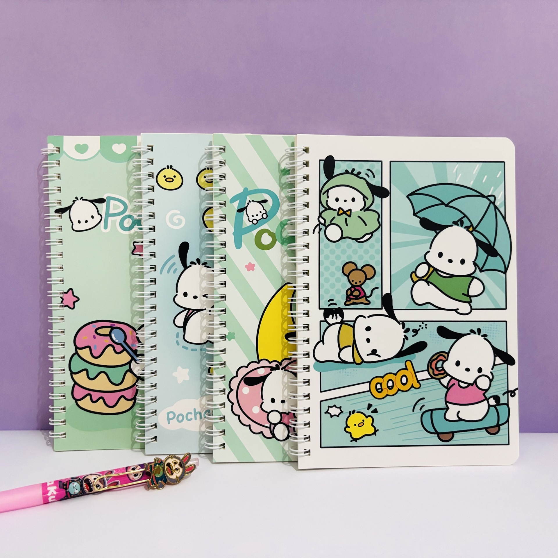 Labubu A5 bobina dibujos animados creativos estudiantes primarios de primavera especial cuaderno de tareas de viento