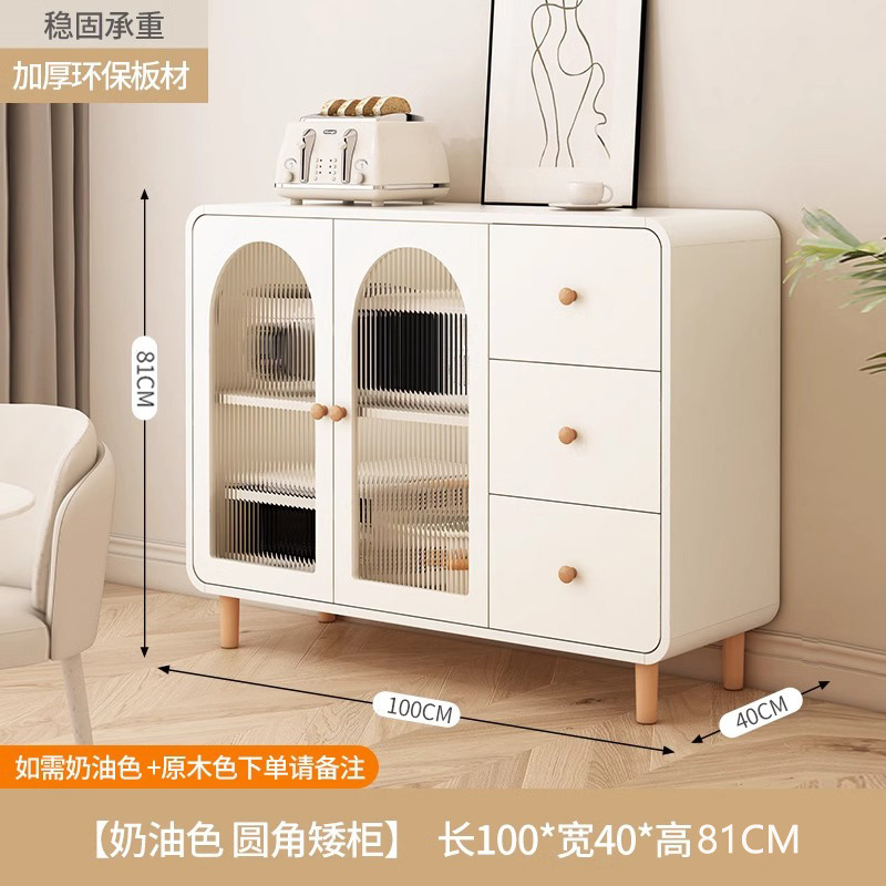 ホームキッチンキャビネット、リビングルームワインキャビネット、モダンでシンプルな収納キャビネット、クリームスタイルのサイドボード、ウォールマウント一体型ハイキャビネット|undefined