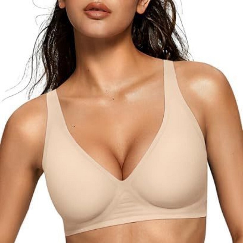 Cross-Border Exclusive European and American Size Women's Deep V Bra, Comfortable Soft Support Bra, Seamless Large Size Bra Cross-Border Exclusive European and American Size Women's Deep V Bra, Comfortable Soft Support Bra, Seamless Large Size Bra