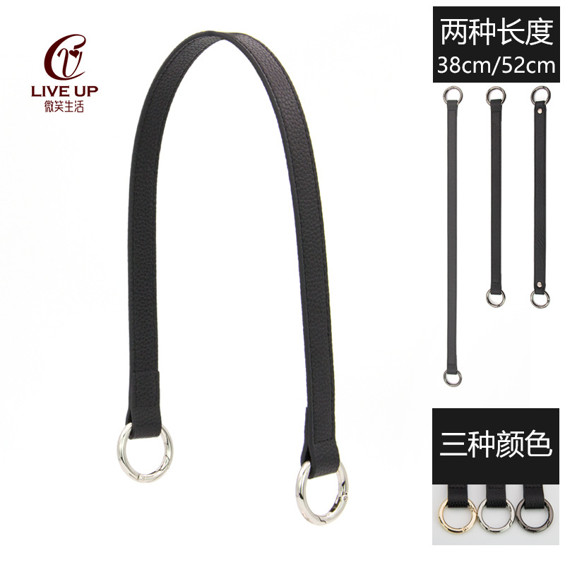 1 # correa de Bolso Negro hombres y mujeres bolsa Correa accesorios mango correa de mano correa de bolsa corta