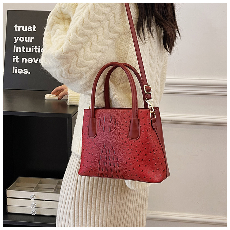2024 New Fashion Crocodile Pattern Women's High Grade Handbag Single Shoulder Crossbody Bag BA_voghion.com
