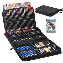 Cross-border new elements drawing colored pencil set charcoal pencil eraser art brush set group 96 pieces painting set