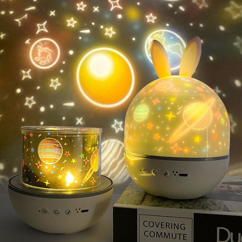 震え音爆音ウサギ星空投影灯bluetooth音楽小夜灯誕生日プレゼント満天星投影灯雰囲気|undefined
