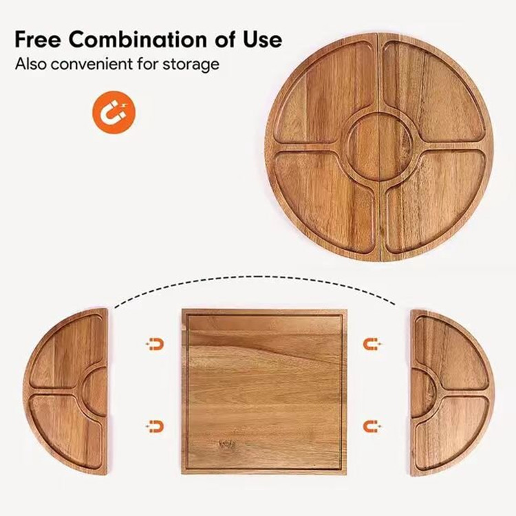 Juego de tabla de cortar extraíble, juego simple, bistec, queso, sushi, queso de frutas, pan, tabla de queso multifuncional