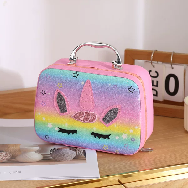 Girls Dressing Princess Makeup Handbag Cosmetic Case Large Capacity Women's Bag Portable Storage Bag Travel Handbag