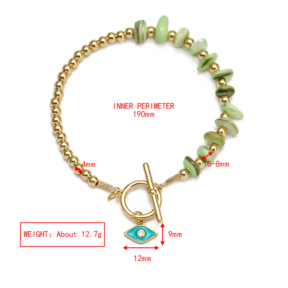 15g Weight Bracelets Classification 1 Piece Quantity Daily Occasion Copper Material Eye Pattern Unisex Gender Plating Design Fashion Style Fashion Eye Copper Plating Bracelets 1 Piece 11
