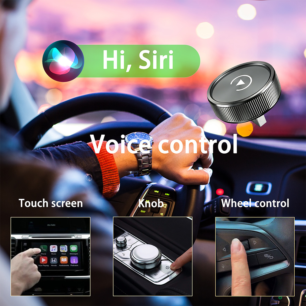 Aliexpress Hot-Selling Wireless Carplay Box Android Auto Two-In-One Wired to Wireless Car Connectivity
