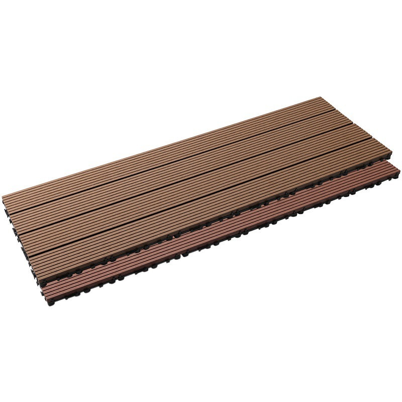 DIY madera-plástico empalme piso al aire libre antideslizante corrosión compuesto piso 30*90 plástico piso de madera al aire libre auto-Empalme piso
