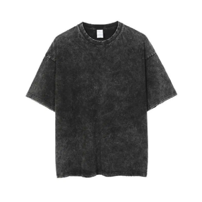 230g de algodón pesado lavado y desgastado Camiseta de manga corta estilo de tierra de desecho americano hombres y mujeres parejas ropa de clase color sólido suelto