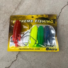 黑鱼假饵浮水软虫打黑假饵软饵曲柄钩黑鱼雷瓦路亚饵渔具钓具