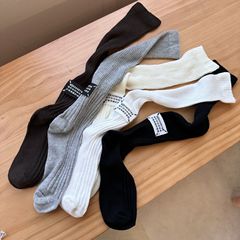 Korean Dongdaemun Long Heart Numbered Ankle Socks with Cotton Pilling, Japanese Millennium Hot Girl Youth Mid-Calf Socks
