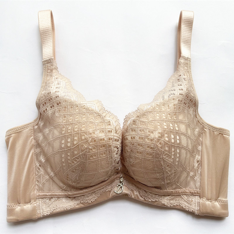 Brand Lace Medium-Thin Comfortable Soft Underwire Bra, Push-Up Adjustable Bra with Side Support for Women, Model 8012