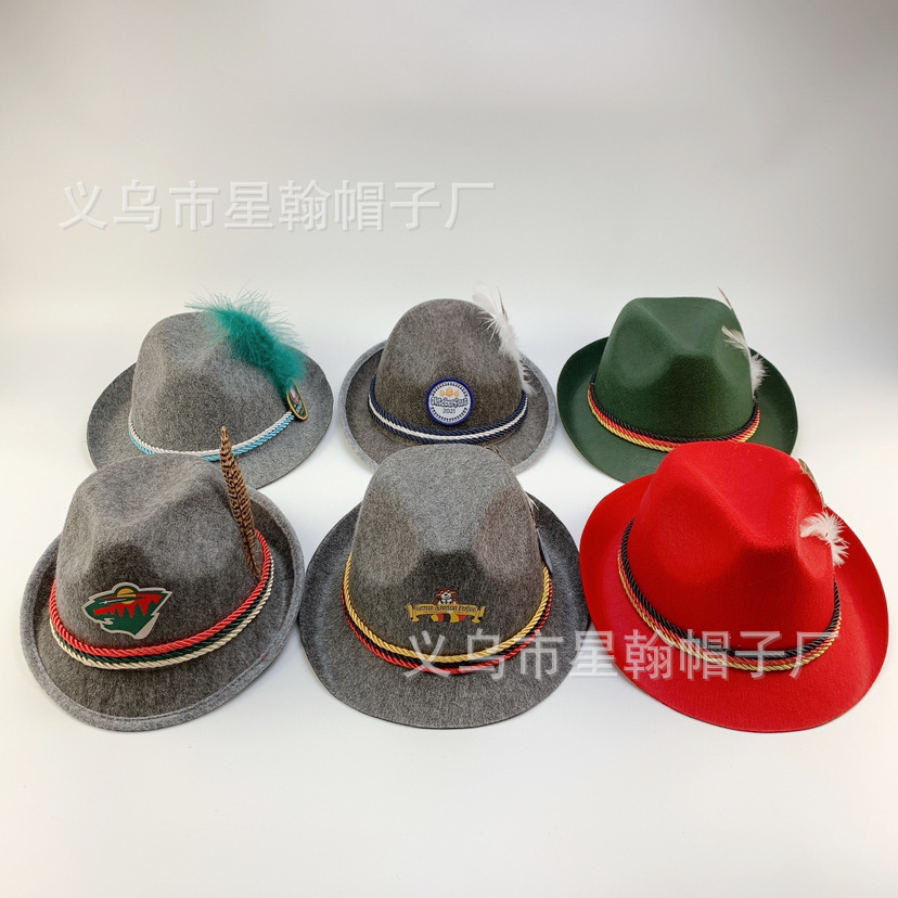 Estrellas americanas y rayas cinta vintage alto sombrero mago etapa rendimiento Festival fieltro paño recto sombrero alto