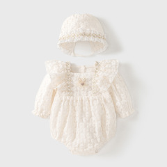 Baby Princess Hui 2024 Spring Girls Baby Lace Diaper Suit Newborn Clothes Outfit Baby Onesie
