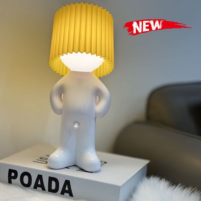 Creative Funny Shy Boy Small Table Lamp Bedside Atmosphere Night Light usb Charging Retro Bedroom Living Room Decorations
